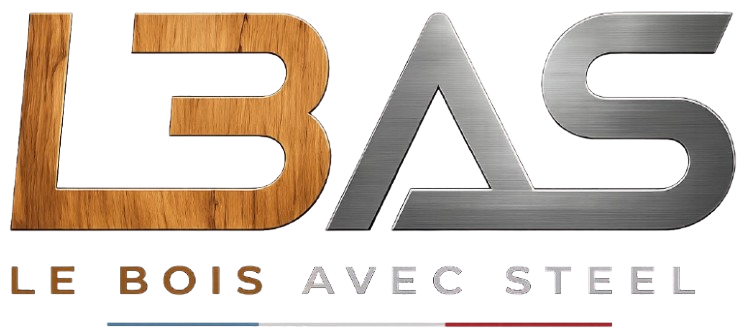 Logo LBAS, Le Bois avec Steel, métallier dans l'Hérault